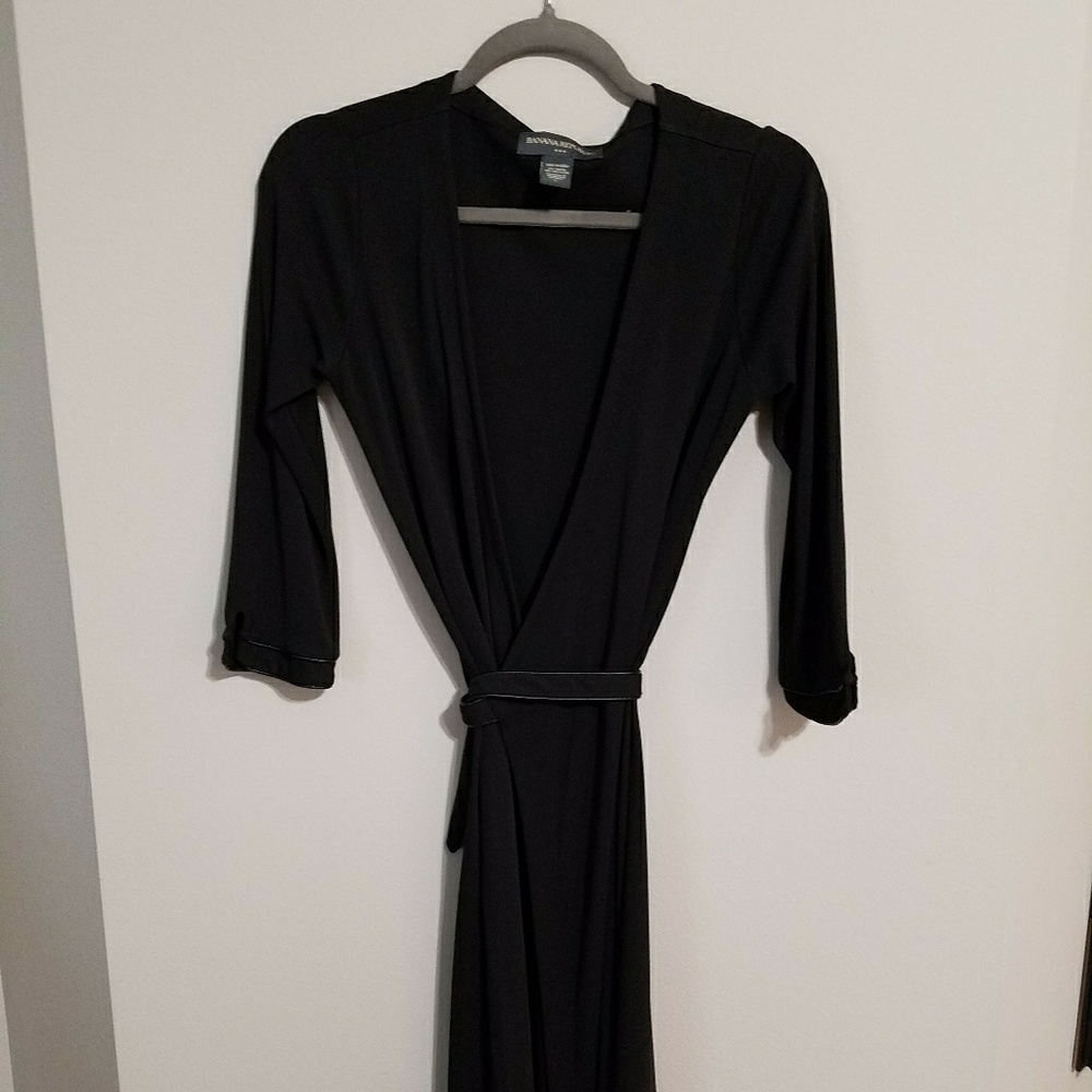 Black wrap dress